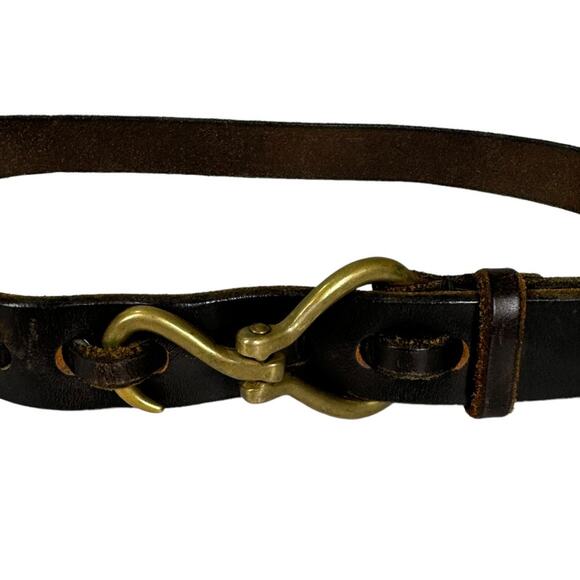 Brown Leather Handmade Riding Belt Hook Small Equestrian Hoof Pick Western - Picture 2 of 6